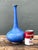 Vintage Tall Blue Ceramic Vase For Sale - Image 4 of 12