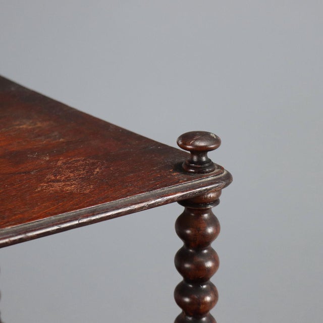Walnut and Stained Oak Etagere For Sale - Image 4 of 8