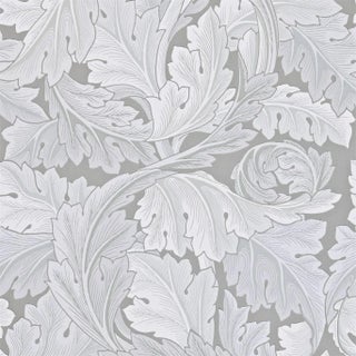 Morris & Co Acanthus Wallpaper in Marble For Sale