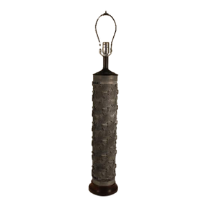 Late 20th Century Single Vintage Wallpaper Roller Table Lamp