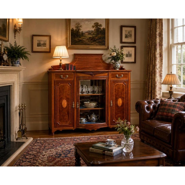 Purple Edwardian Display Cabinet, England, 1900 For Sale - Image 8 of 9