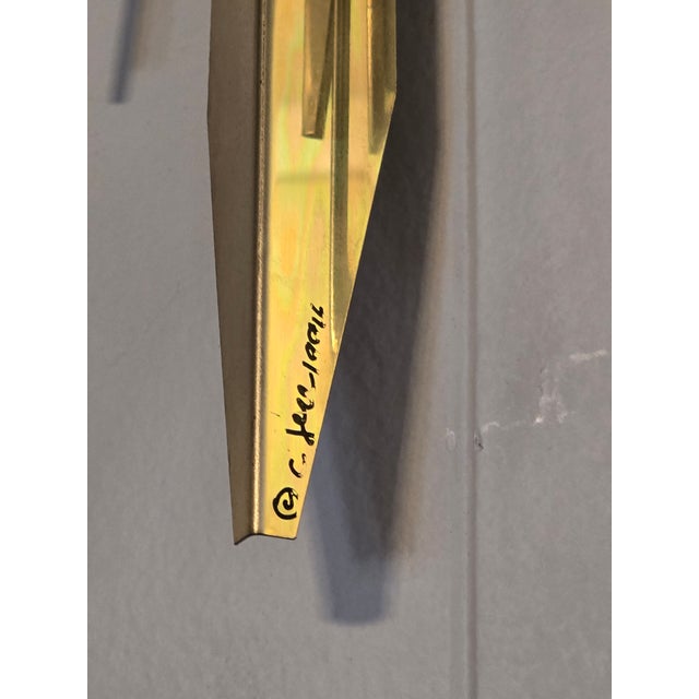 Curtis Jere Sun and Moon Wall brass sculpture, 1994. Signed.