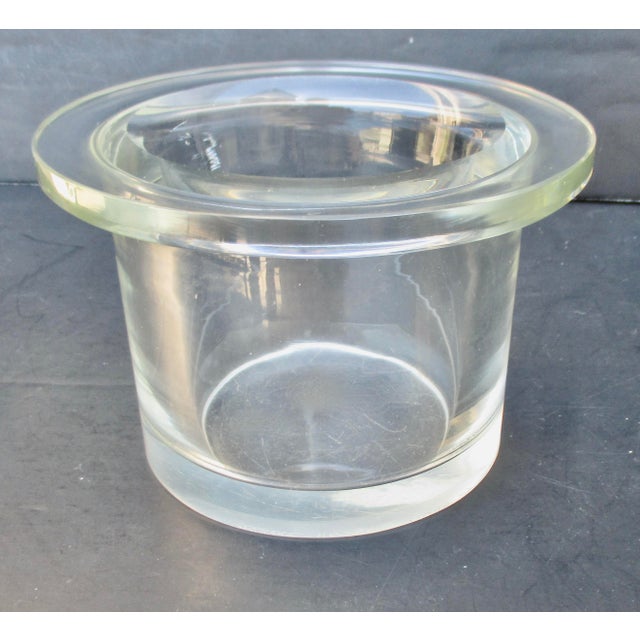 Fine crystal bowl designed by Albert Herbert and crafted by Salvati Glass in Murano, Italy. Strong modern taste in crisp...