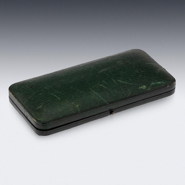 20th Century English Silver & Enamel Desk Accessory Set, 1912 , Set of 3 For Sale - Image 10 of 18