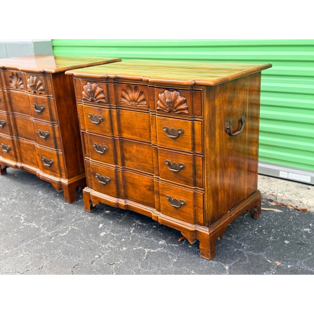 Theodore Alexander Chippendale Style Mahogany Block Front Chests-Set of Two . For Sale - Image 12 of 12