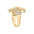 14K Yellow Gold 1 1/3 Cttw Channel Set Diamond Bypass Cocktail Ring (J-K Color, I1-I2 Clarity) - Ring Size 7 For Sale - Image 4 of 7