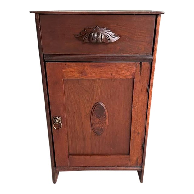 Antique Victorian Style Walnut Nightstand, End Table For Sale