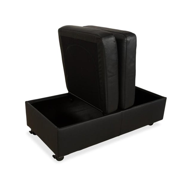 Arion Armchairs and Ottoman in Black Leather from Stressless, Set of 3 For Sale - Image 10 of 18