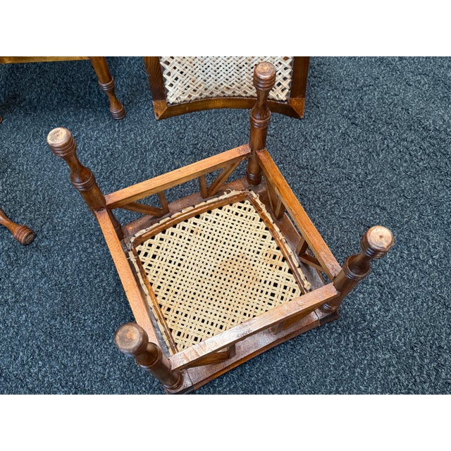 Liberty & Co. Early 20th Cent. Thebes Stools Attributed to Liberty & Co. - Set of 4 For Sale - Image 4 of 12