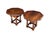 each rustic 17th Century style table of solid oak featuring an octagonal top with complimenting geometric inlaid perimeter...