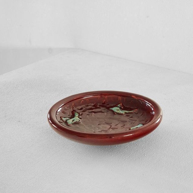 Jules Guérin Sang De Boeuf Studio Pottery Dish, 1960s For Sale - Image 4 of 8