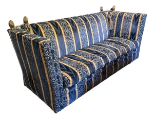 Custom Blue Velvet Knole Sofa