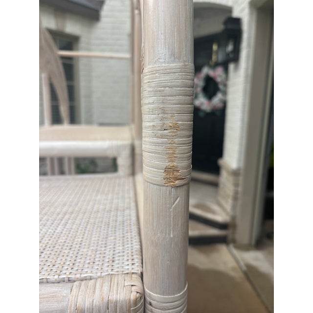 Palm Beach Chic Wicker & Bamboo Etagere For Sale - Image 11 of 12
