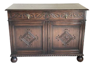 19th Century Jacobean Wood Cabinet