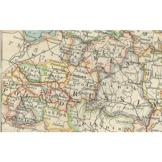 Antique Map of European Russia, 1903 For Sale - Image 6 of 10