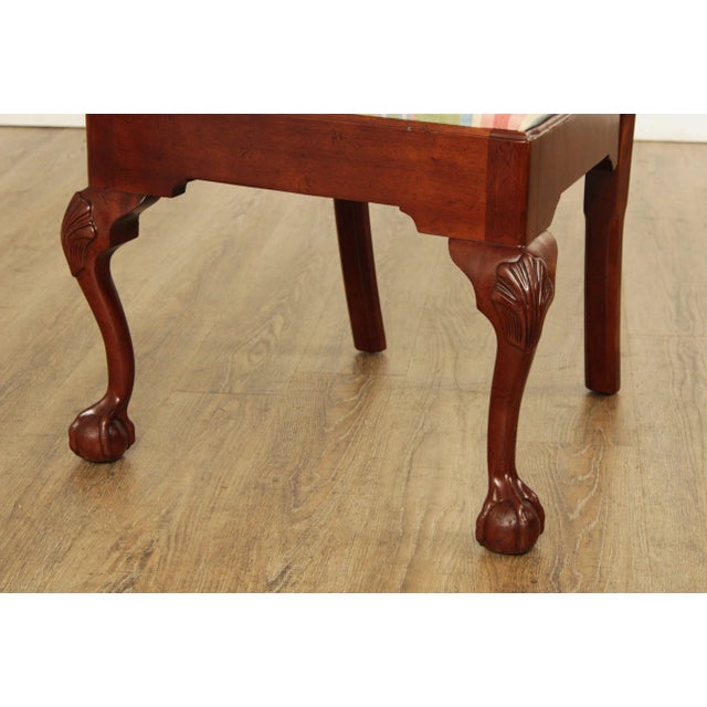 Wood Chippendale Style Mahogany Ball and Claw Side Dining Chair For Sale - Image 7 of 13