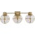 Gracie Triple Sconce in Antique-Burnished Brass with Clear Glass Designer: Chapman & Myers Height: 8.75" Extension: 8.25"...