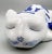 Vintage Blue & White Porcelain Sleeping Cat Figurine – Hand-Painted With Butterflies – Chinoiserie / Delft Style / Whimsical For Sale - Image 11 of 11