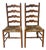 Pair of Vintage Ladder Back Chairs With Rush Seats For Sale