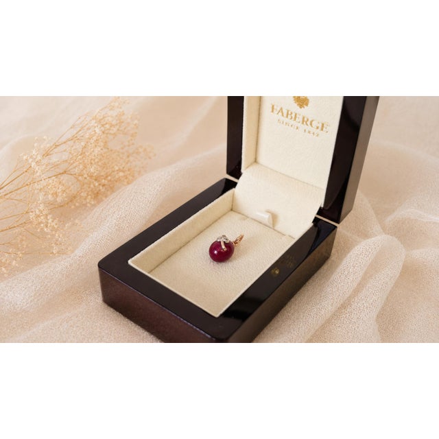 Early 20th Century Early 20th Century Rare Purpurin Egg Pendant With Diamonds by Anders Nevalainen, St. Petersburg For Sale - Image 5 of 11