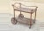 Vintage Cast Aluminum Lattice Serving Bar Cart For Sale - Image 11 of 11