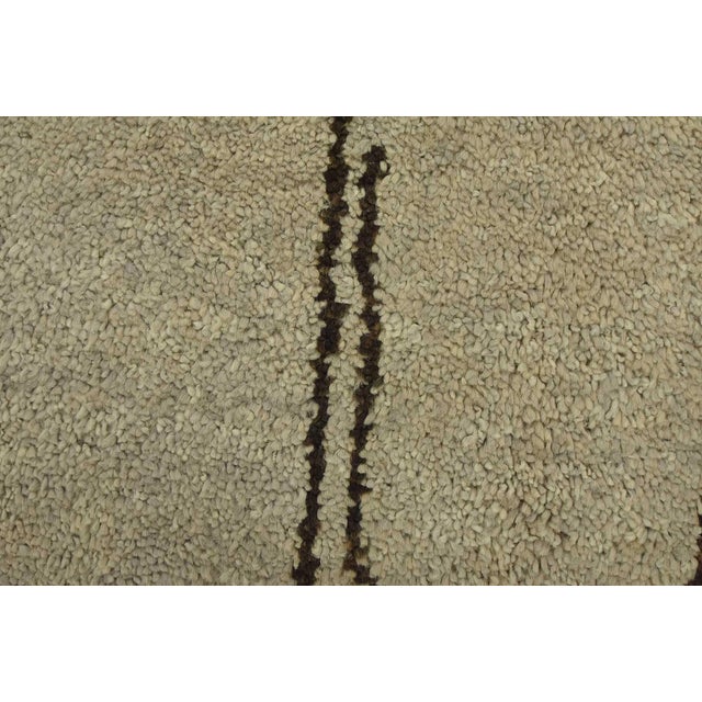 2020s Moroccan Rug 8’2” X 10′ Gray Wool Contemporary Hand-Knotted Carpet For Sale - Image 5 of 15