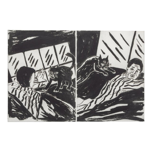 Richard Bosman, Revenge of the Cat, Sugarlift Etching For Sale