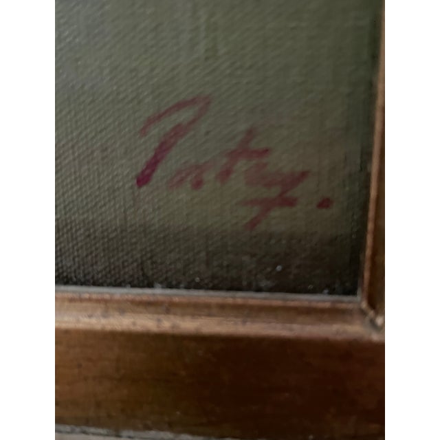 Textile Signed Oil on Canvas Floral Still Life For Sale - Image 7 of 8