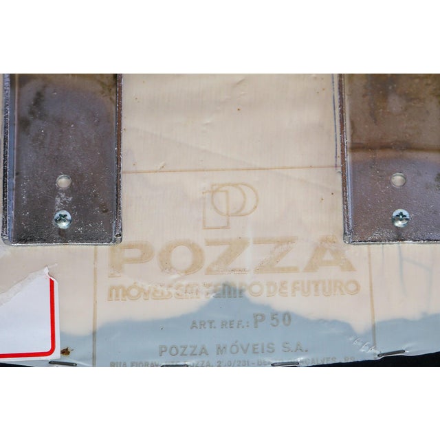 Set of Five Armchairs in Chrome and Black Fabric, Pozza Moveis, 1960s - Lot 165A For Sale - Image 17 of 17