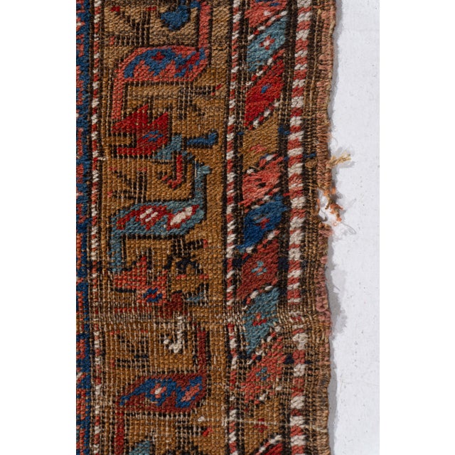 Antique Circa 1890 Red Hand Knotted Oriental Runner 3ft 3in X 11ft For Sale - Image 11 of 13