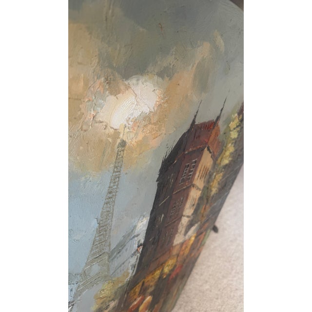 Vintage Paintings Paris Street Scene 2pc For Sale - Image 10 of 18