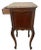 Antique French Nightstand Marble Top Commode Cabinet, Drawer, Carved Walnut For Sale - Image 4 of 12