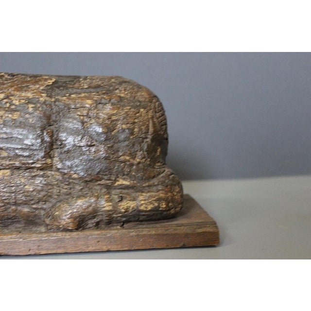 19th Century Sacred Cow in Carved Wood, India, 1800s For Sale - Image 11 of 12