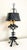 A large hand-forged iron Mid Century table lamp. Made in the shape of a bouillotte lamp, with lots of curls etc. The...