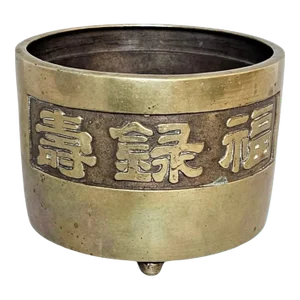19th Century Chinese Qing Bronze Censer Incense Burner Cachepot