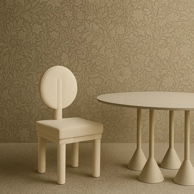 White Giggi Chair in White Bouclé by Hommés Studio For Sale - Image 8 of 9