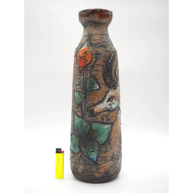 Mid-Century Modern Vintage Swedish Nordic Design Floor Vase by Eivor Larsson for Tilgman Keramik, Sweden, 1960s For Sale - Image 3 of 11