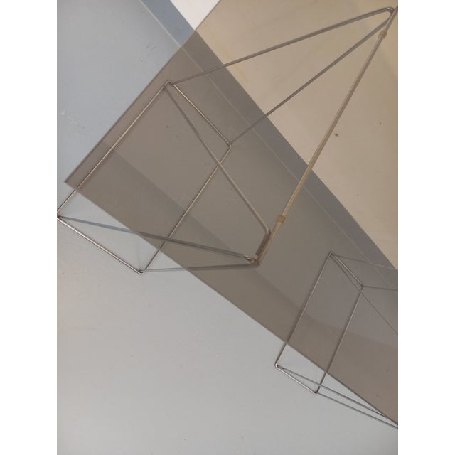 Vintage Desk in Smoked Glass and Chrome Metal, 1970s For Sale - Image 17 of 18