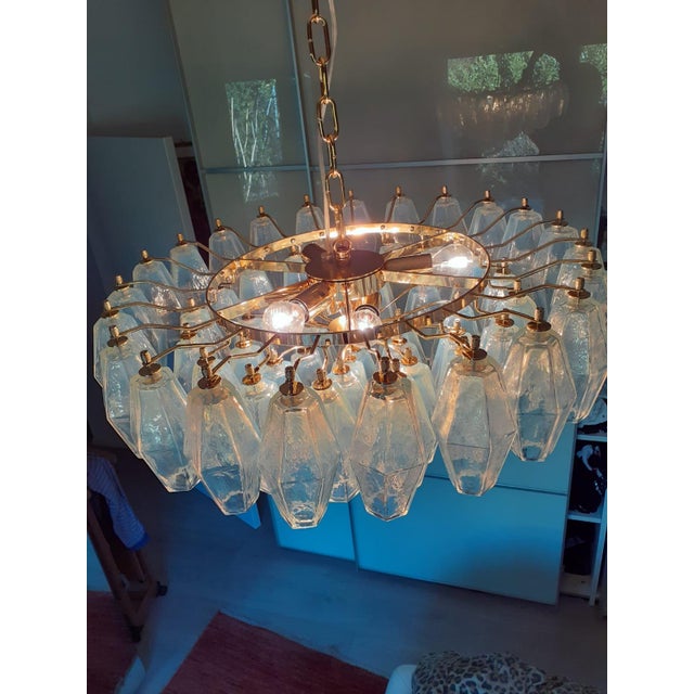 Metal Poliedro Murano Glass in Opalino Color For Sale - Image 7 of 9