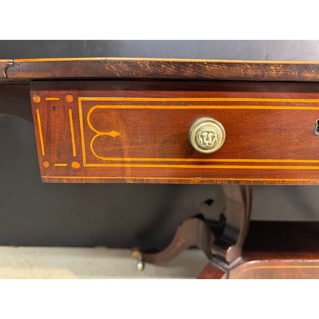 Georgian Inlaid Mahogany Sofa Table, 1820 For Sale - Image 16 of 18