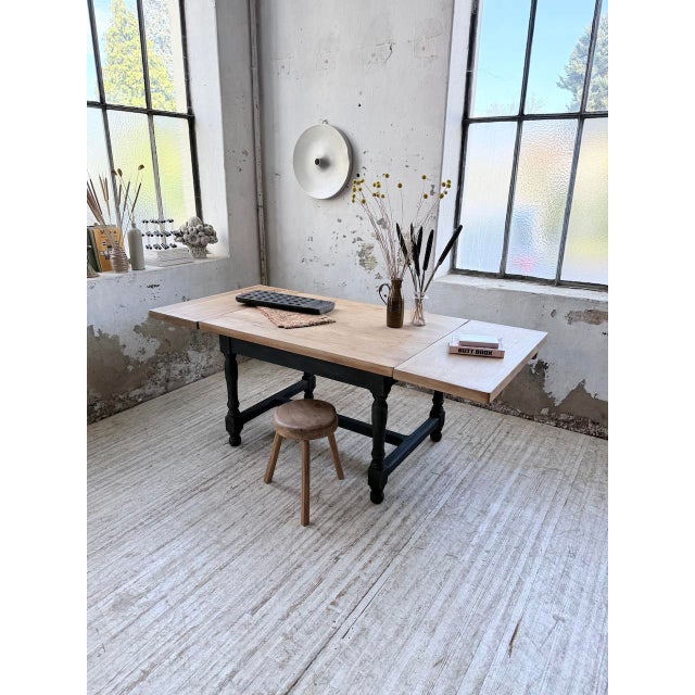 Farmhouse Table in Oak with Extensions, 1960s For Sale - Image 9 of 18