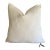 Bouclette French Wool Accent Pillow in Blanc With Down Insert For Sale