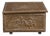 19th Century Brass Over Wood Paneled Box For Sale