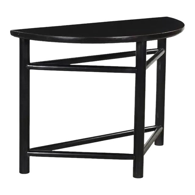 Black Demi-Lune Console For Sale