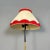 Beige Mid-Century Italian Modern Metal and Brass Floor Lamp with Beige and Red Fabric Shade, 1940 For Sale - Image 8 of 12