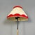 Beige Mid-Century Italian Modern Metal Brass and Beige and Red Fabric Floor Lamp, 1940 For Sale - Image 8 of 12