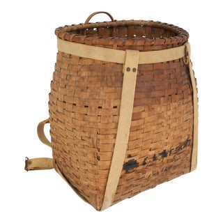 Early 20th-C. Adirondack Trapper Basket For Sale