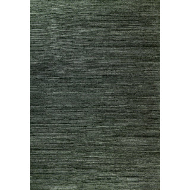 Contemporary Sample - Schumacher Haruki Sisal Wallpaper in Charcoal For Sale - Image 3 of 3