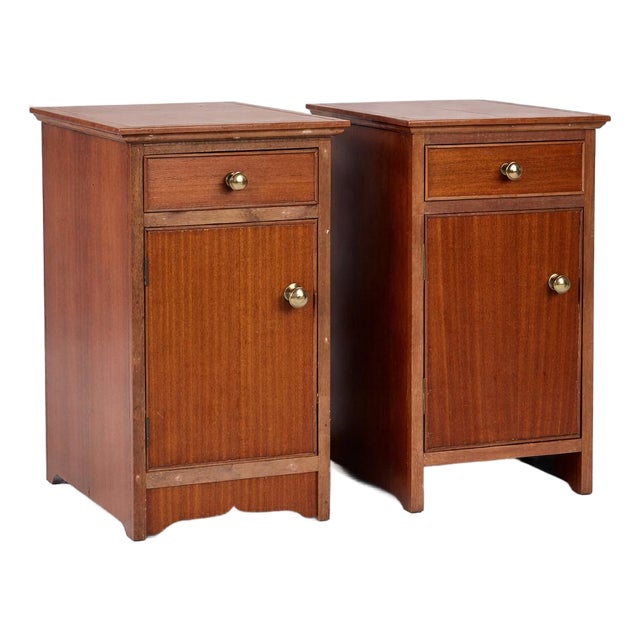 Vintage Bedside Cabinets in Wood, Set of 2 For Sale