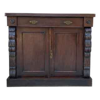 Antique French Buffet with Drawer and Carved Columns, 1890 For Sale